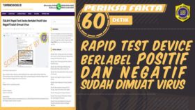 [PERIKSA FAKTA] RAPID TEST DEVICE BERLABEL POSITIF DAN NEGATIF SUDAH DIMUAT VIRUS