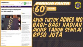 [PERIKSA FAKTA] AKUN TIKTOK AGNES MO BAGI-BAGI HADIAH AKHIR TAHUN SENILAI RP50 JUTA