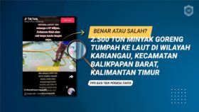 BENAR ATAU SALAH ? 2.500 TON MINYAK GORENG TUMPAH KE LAUT DI WILAYAH KARIANGAU, KALTIM