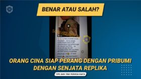 BENAR ATAU SALAH ORANG CINA SIAP PERANG DENGAN PRIBUMI DENGAN SENJATA REPLIKA?